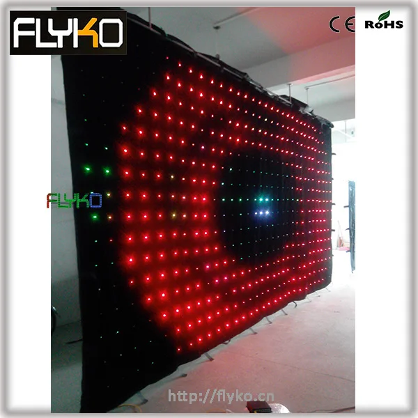 p18 6x3m new product rgb flexible led screen curtain