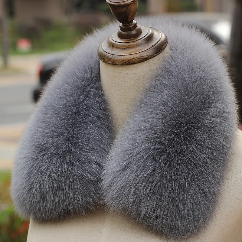 Harppihop*women's clothing collar accessories fashion fur fox scarves 100% Real fox fur collar square