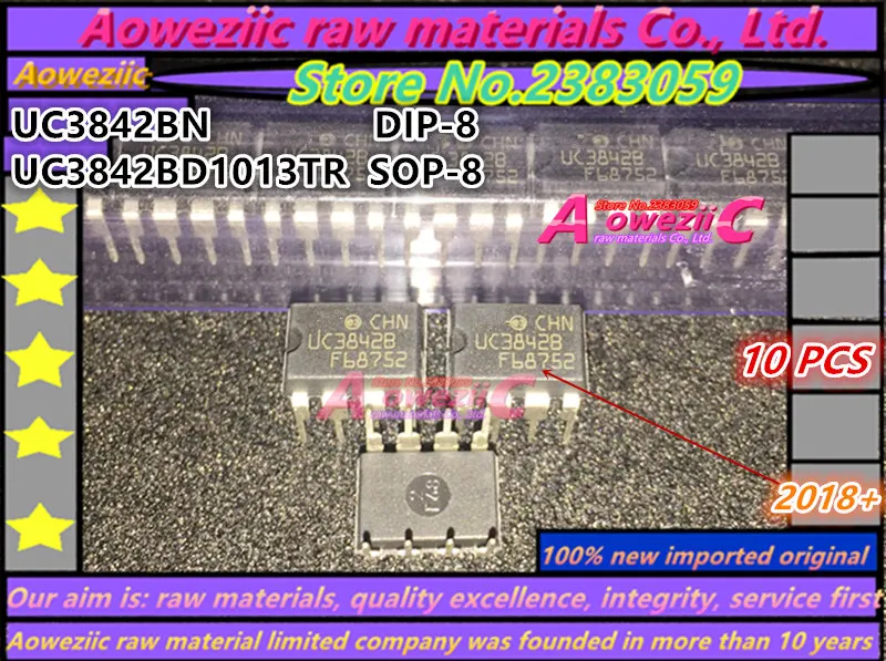 Aoweziic 2021 + 100% original novo importado UC3842BN UC3842B UC3843BN UC3843B UC3844BN UC3844B UC3845BN UC3845B DIP-chip de Potência 8