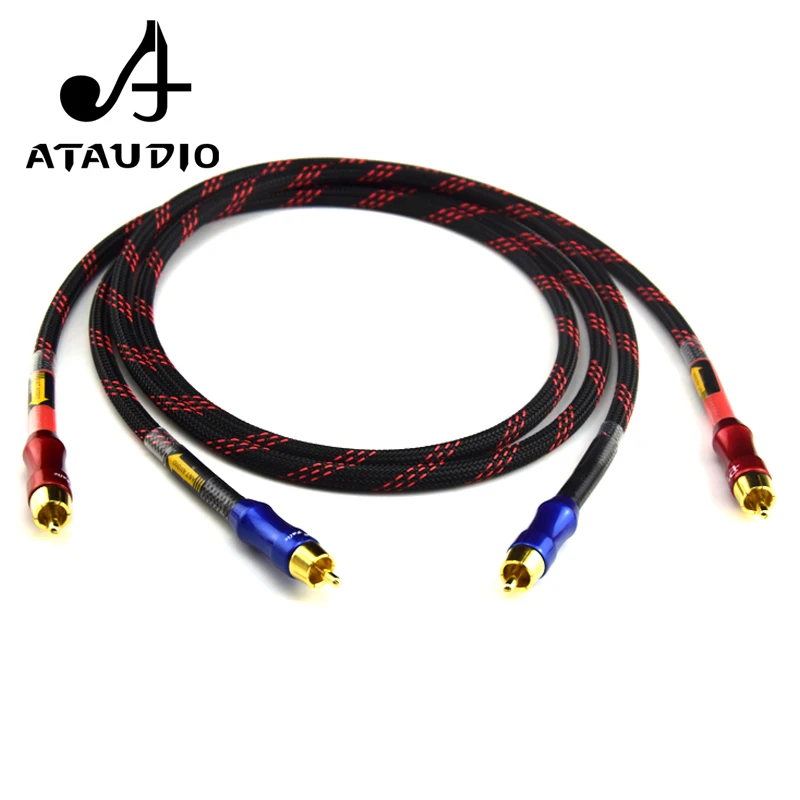 ATAUDIO HIFI Stereo Pair RCA Cable High-performance  Premium Hi-Fi Audio 2rca to 2rca Interconnect Cable
