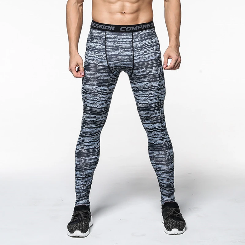 Camouflage Running Tights Men Jogging Sport Leggings Elasticity Fiber GYM Fitness Compression Pants Camo Quick-Drying Trousers