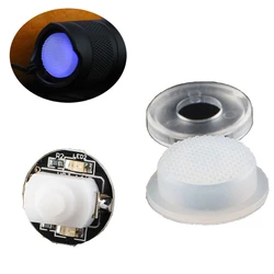 Interruptor 1288 con luz LED azul para Convoy, accesorios de iluminación con Base de tapa de goma para linterna, C8, M1, M2, S2, S2 +, 1 ud.