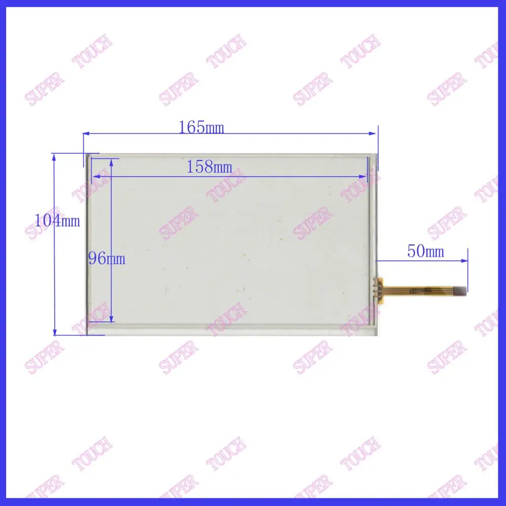 

7 inch four line resistive screen 165*104 navigation screen screen thickness 1.8mm