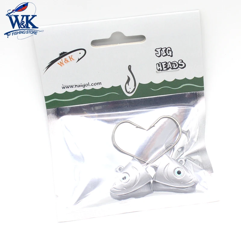 Slinky Shad 22g Jig Head 2pcs/lot at 3/0 Jig Hooks for Shad Weighted Inshore Fishing Lure JIG Head Soft Lures JIGS