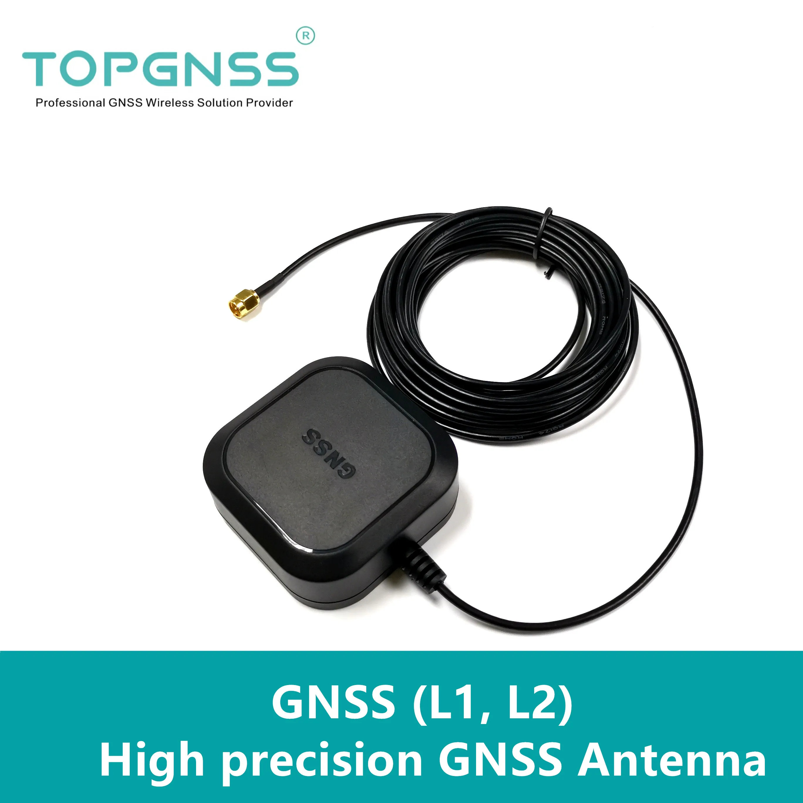 AN608 SMA-J  cable 5meter NEW GNSS L1,L2, gnss antenna RTK GPS Antenna  GNSS GPS GLONASS GALILEO antenna for ZED-F9P gnss module