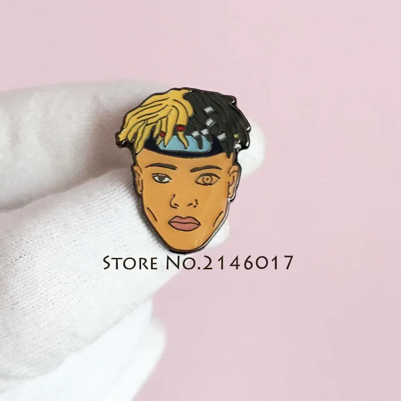 10pcs Trendy Creature Enamel Badge Raper Character Musician Lapel Pin Hip-Hop Cool Rap Cartoon Collar Pins Brooch