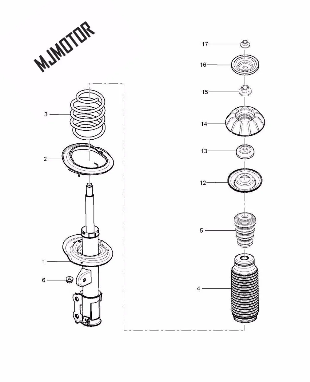 1pc Shock absorber Front Left and Right for Chinese SAIC ROEWE 360 MG GT Auto car motor part 10221920