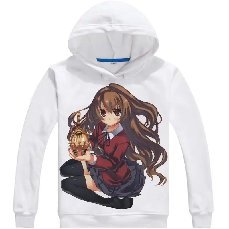 Toradora Hoodie Anime Taiga tora Cosplay white hoodies Cute Sweatshirts Japanese Cartoon Fans