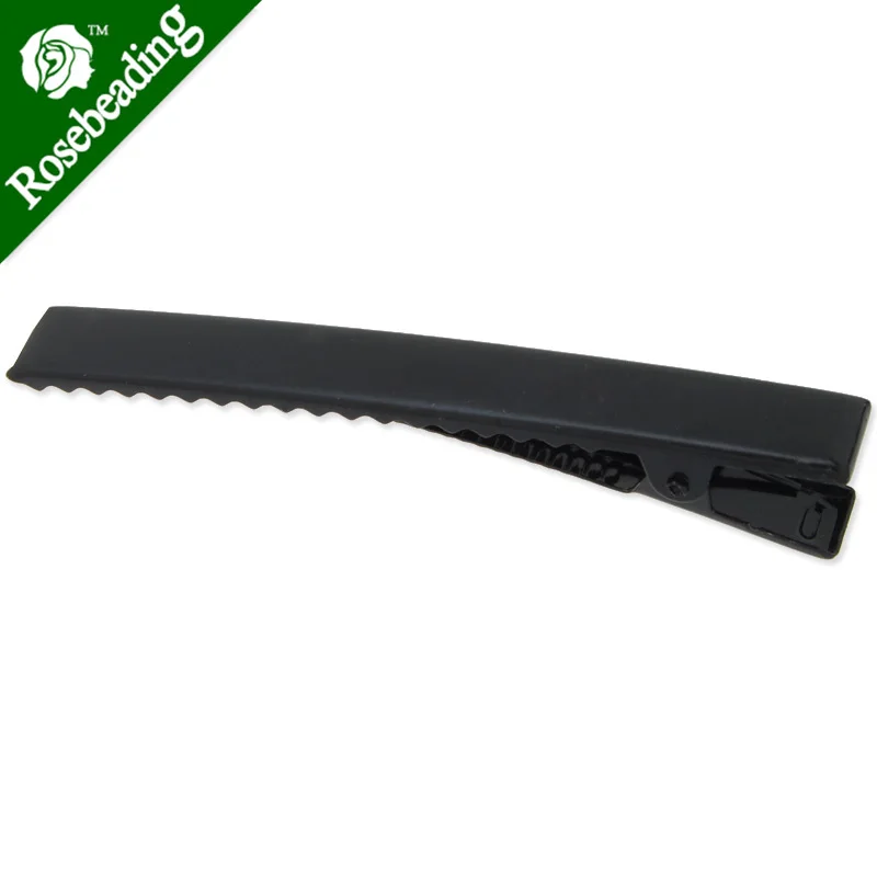 

80mm Metal Alligator Hair Clip with Teeth,Black color,10mm width,20pcs/lot-C4499