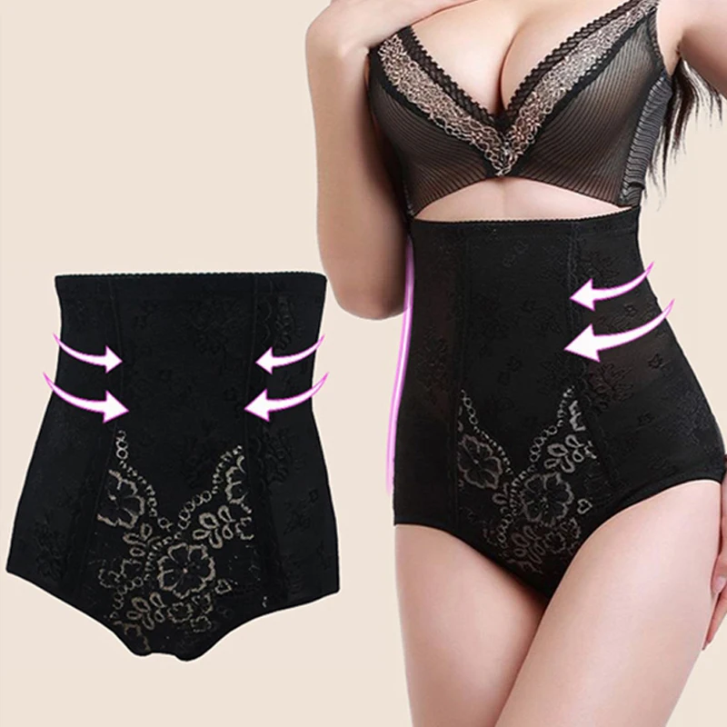 Plus Size Women Sexy Hip High Waist Control Panties Black Apricot Gray Slimming Body Shaper Underwear Corset Shapers Shapewear