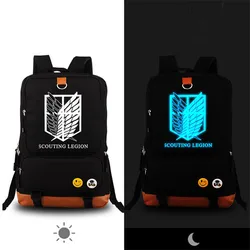 Anime Attack on Titan Scouting Legion Denim Canvas Women Printing zaino borse da scuola di moda per adolescenti Mochila Feminina