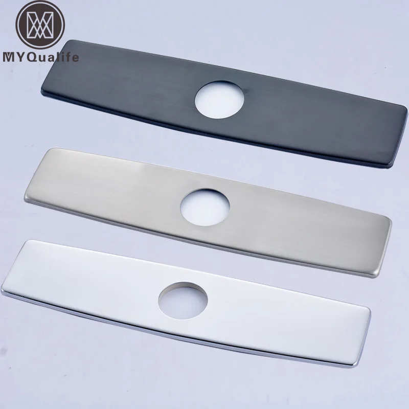 10 inch Bathroom Kitchen Sink Faucet Hole Decorate Plate Escutcheon Deck Cover Chrome/Nickel/Black Color