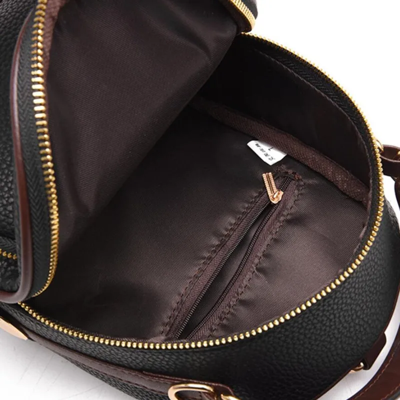 Brand New Leather Small Women Backpacks Zipper Shoulder Bag Female Phone Bags Lady Portable Backpack for Girls Casual Style