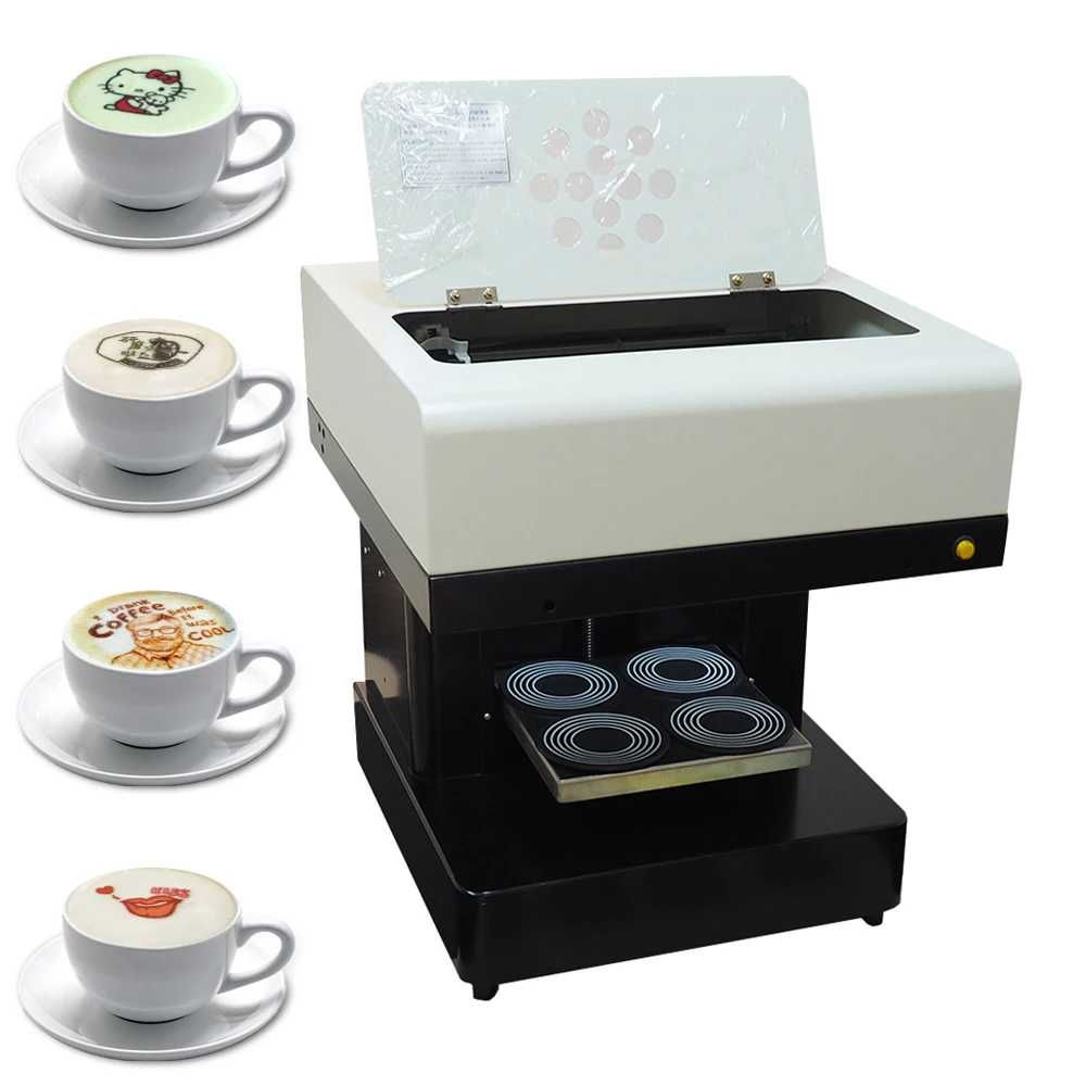 

Coffee Printer 4 cup Automatic Cake Printer Chocolate Selfie Priter coffee Printing machine for Cappuccino Biscuits with Wifi