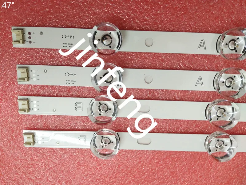 New 5set=40 PCS LED strip replacement For LG 47LB6300 47GB6500 innotek DRT 3.0 47 inch A B 6916L-1715A 1716A 6916L-1961A 1962A