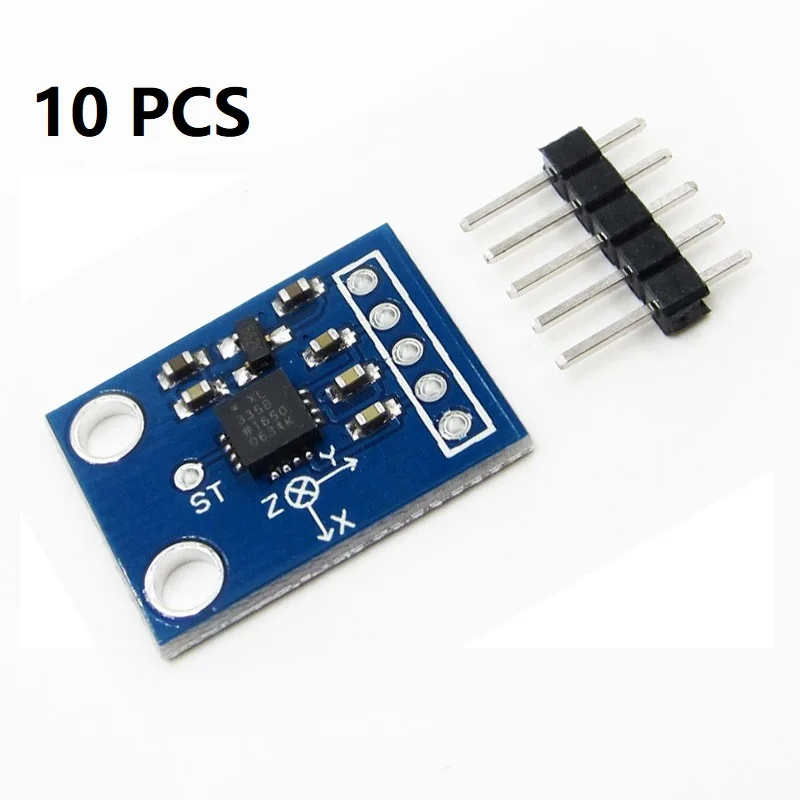 

10PCS GY-61 ADXL335 Accelerometer 3-Axis Analog Output Accelerometer Module Angular Transducer alternative MMA7260 3V-5V