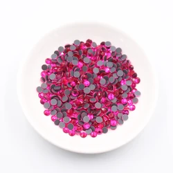 Ss6-Ss30 Pink Rose Hot Fix Rhinestones Flatback Crystals Beads Iron On Adhesive Rhinestones For Clothes Glue back Glass Crystal