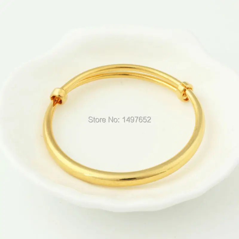 Fashion Dubai Gold Baby Bangle Jewelry For Boys Girls18K Gold Color Ethiopian/African Kids Bangles Bracelet Jewelry image 5