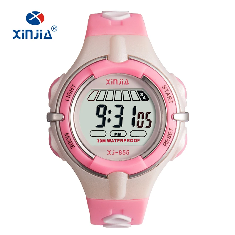 Digital Jelly Fashion Watches For 3bar Water Resistant Sport Swimming Diving Women  Boy and Girl Wristwatch Dual Color