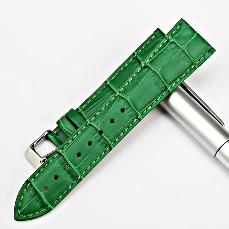 MAIKES watch accessories 16mm 18mm 20mm 22mm watch band genuine leather watch strap fashion green for Gucci women watchbands