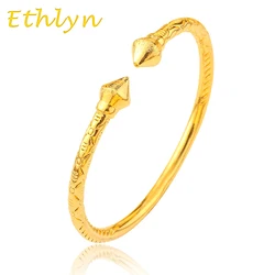 Ethlyn Top Quality men Dubai Gold Color  bangles for Ethiopian bangle & bracelets Ethiopian jewelry bangles B43