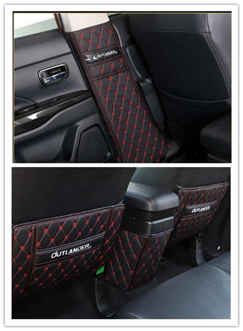 Central armrest box kick-proof pad, seat back kick-proof protective pad For Mitsubishi Outlander 2013-2019 Car-covers