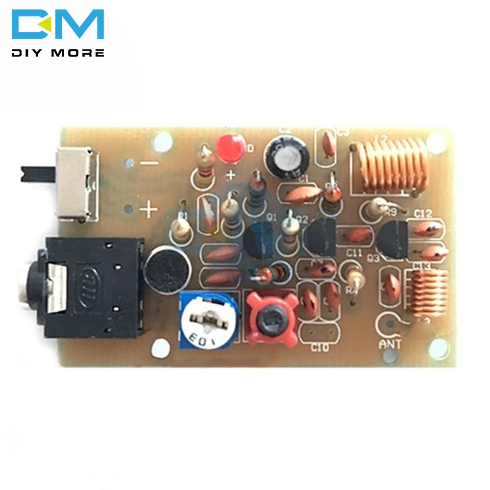 FM Wireless Microphone Suite FM Radio Transmitter DIY 1.5-9V 76-108MHz Module 20HZ-15KHZ 50 OHM DIY KIT Base Board