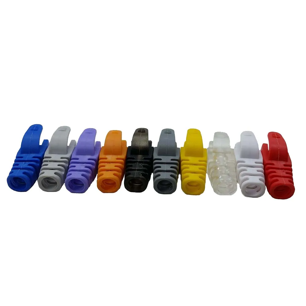 50 stks RJ45 protector voor Connector grasp Lan RJ45 Plug Ethernet Netwerkkabel Trekontlasting RJ45 Stekkers Protector