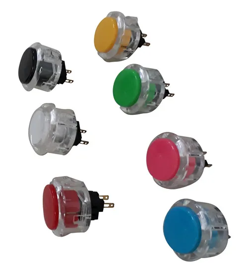 6 шт./партия, 30 мм, качественная кассета, четкий контур, без нажатия кнопки звука для разъема 2,8 мм, кнопка аркадной игры