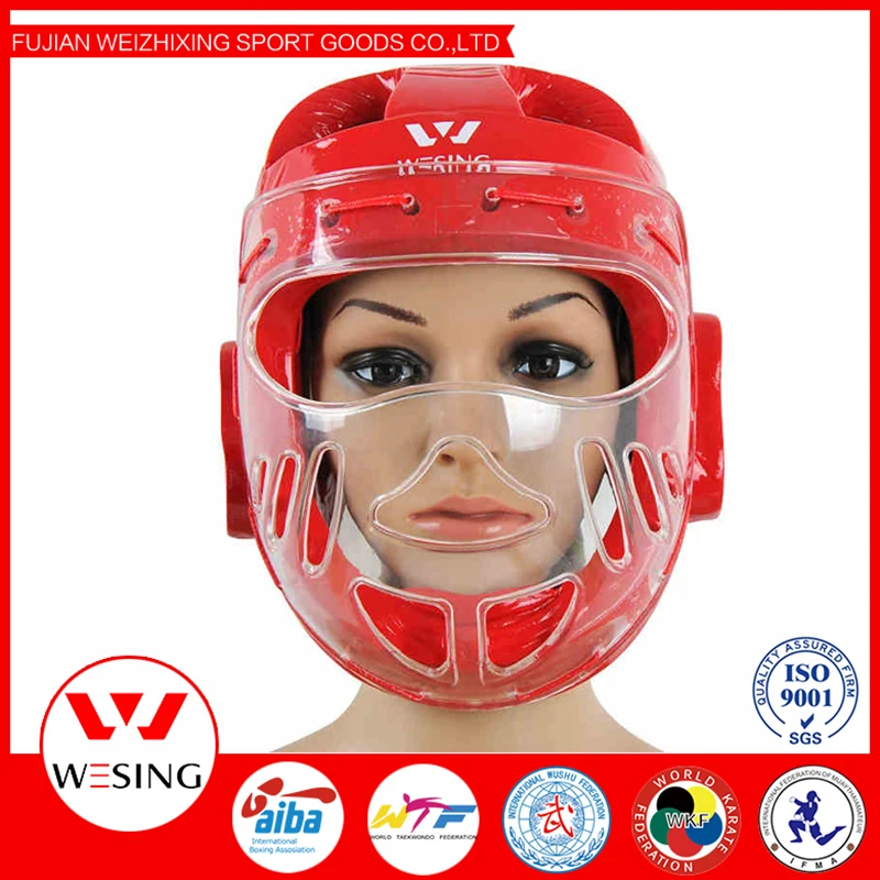 Wesing karate headguard taekwondo head protector with mask for competition and training