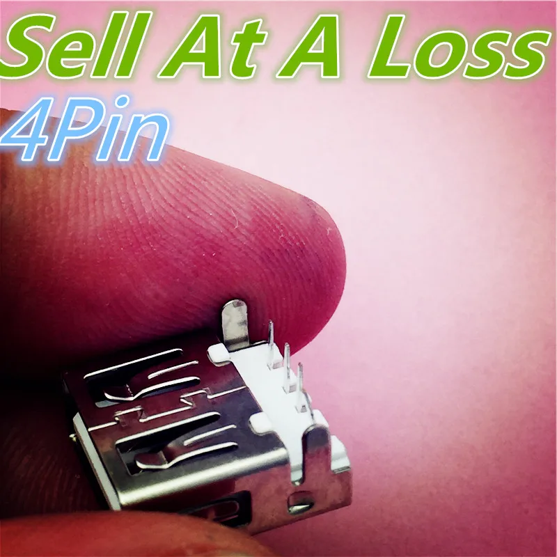 

10pcs G54 USB 2.0 4Pin A Type Female Socket Connector 2 feet 90 degree Data Transmission Charging Sell At A Loss USA Belarus