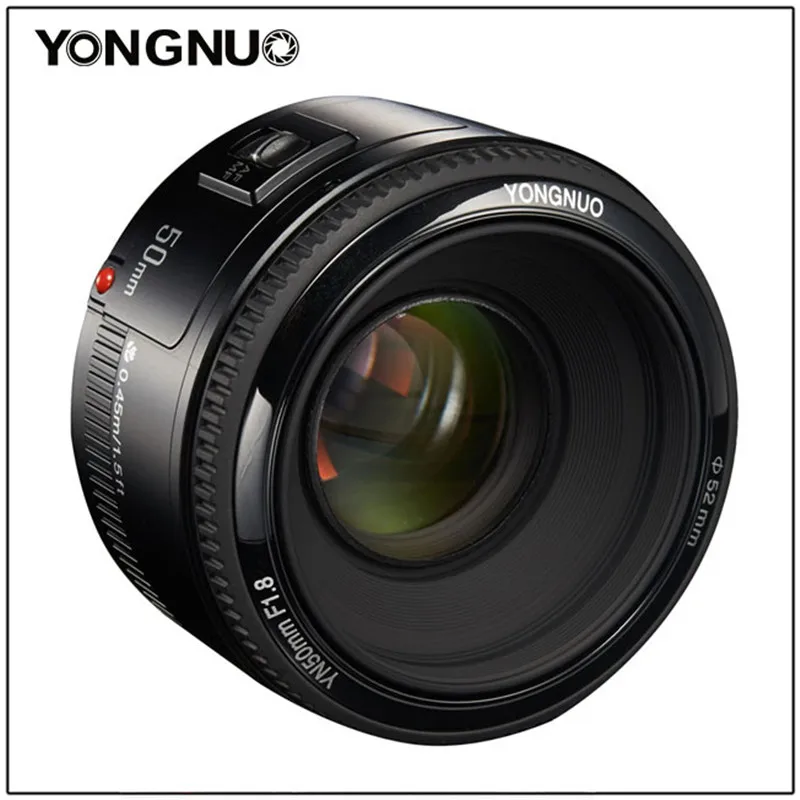 

Объектив YONGNUO YN 50 мм F1.8 с большой апертурой и автофокусом для Canon EF Mount 70D 700D 1300D 200D для Nikon D3200 D5200 D7200 D3X