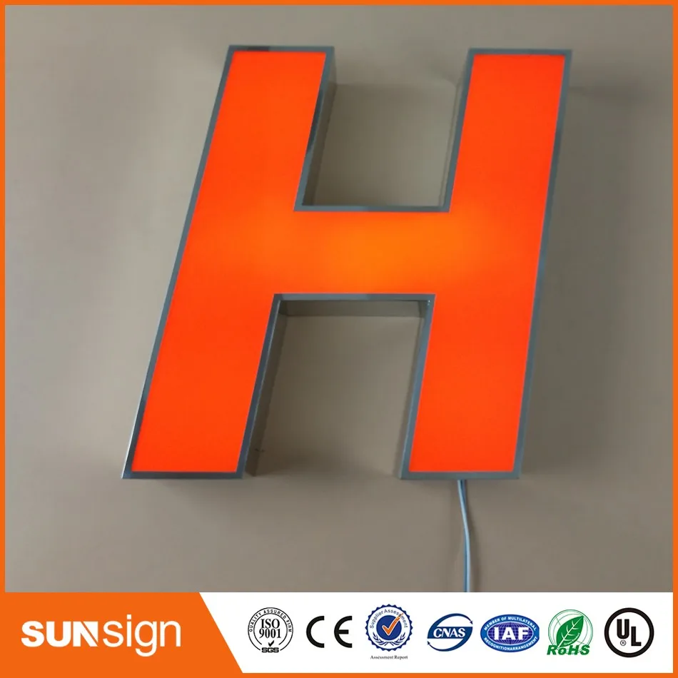 Custom Led Brief Acryl Sign Led Reclame Winkel Teken
