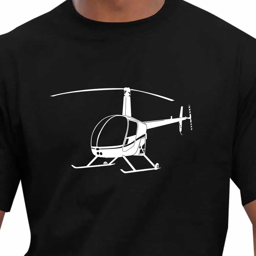 Fashion Mens T Shirt Men Summer Casual Aeroclassic Robinson R22 Helicopter Inspired Shirts Tops Tees Printed Men T Shirt