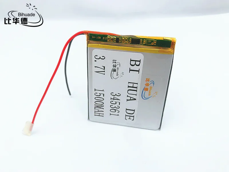 Li-po-بطارية ليثيوم أيون قابلة لإعادة الشحن ، 3.7 فولت ، 1500 مللي أمبير ، 345361 ، لـ Mp3 ، Mp4 ، Mp5 ، لوحة DIY ، رؤوس الكتب الإلكترونية