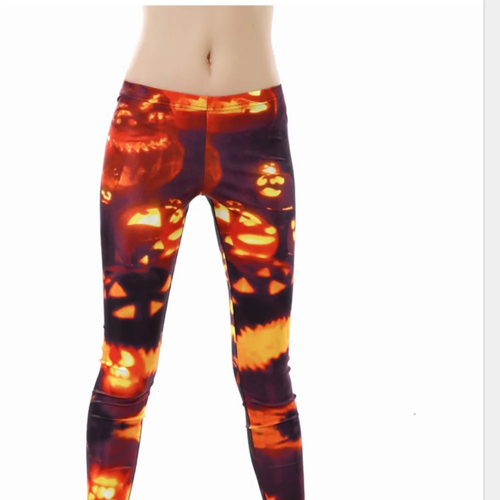 Nowe seksowne kobiety straszna dynia na Halloween latarnia 3D legginsy z nadrukami Halloween dyniowa głowa Cosplay kostiumy 3d legginsy Slim