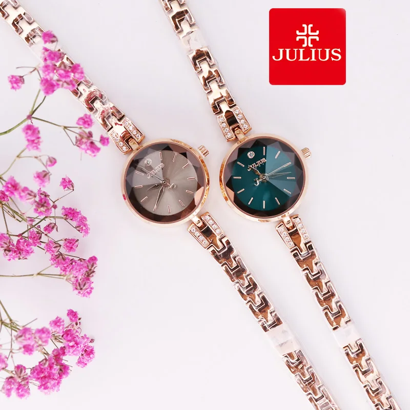 Small Julius Women's Watch Japan Quartz Elegant Hours Fashion Dress Chain Bracelet Birthday Girl's Birthday Gift Original Box