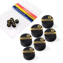CUESOUL Snooker Pool Cue Tip10mm Billiard Cue Tip 6 Layer Baked Pig Leather S-M-H