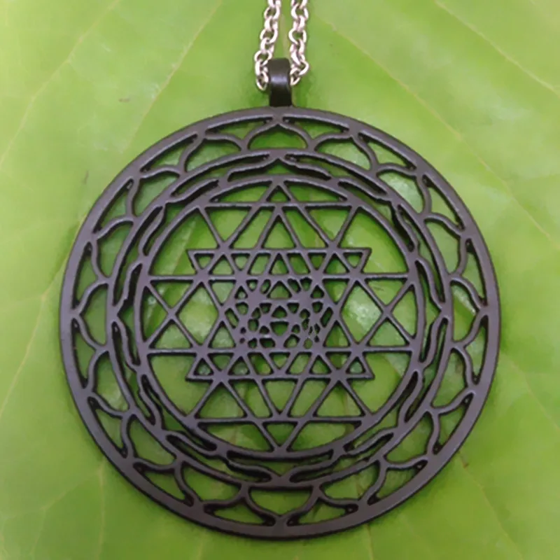 Sri Yantra pendant  Silver plated necklaces & pendants for women