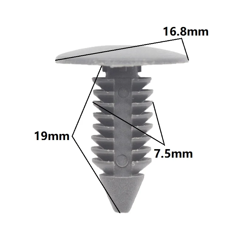 KE LI MI Earn 5 stars New product Gray 100 Pieces Universal Car Fender bumper Shield Retainer Rivet Clip Fastener