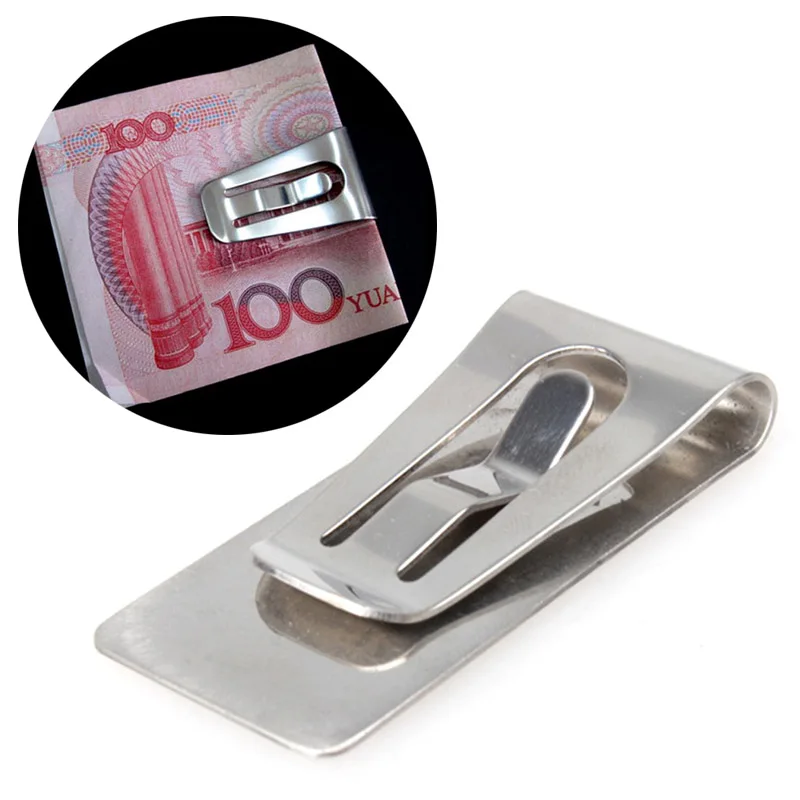 Durable Slim Money Wallet Clip Clamp Card Stainless Steel Credit Business Card Holder Stainless Steel Brass Bill Clip Clamp New