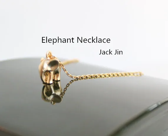 New Trendy Gold And Silver Personalized Elephant Necklace Hunger Games Elephant Pendant Necklace Women Best Friend