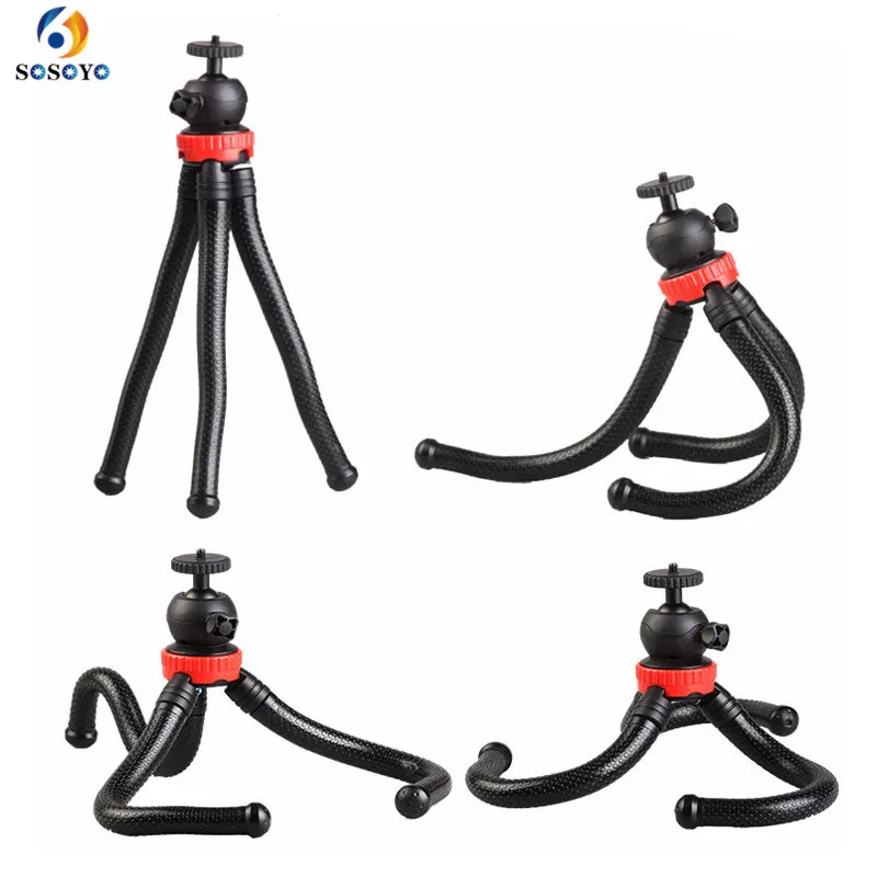 Flexible Octopus Large Tripod Stand  Multi-functional Mini Camera Tripod For Gopro 9 8 7 6 5 DJI Osmo Action Camera Accessories