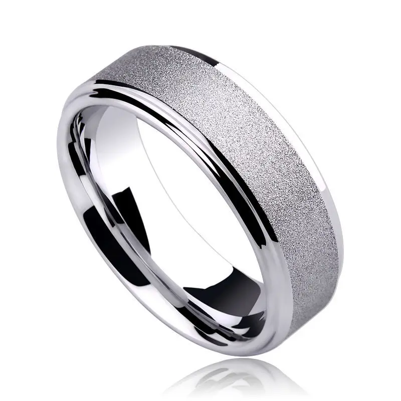 

New Fashion 7mm Width Comfort Fit Tungsten Rings for Man Brushed the Surface Scratch Proof Size 7-11 Free Shipping