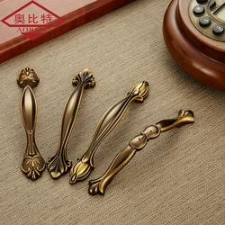 AOBT Yellow Antique Kitchen Cabinet Storage Door Handles Dressers Wardrobe Cupboard Handle Drawer Pulls Furniture Hardware