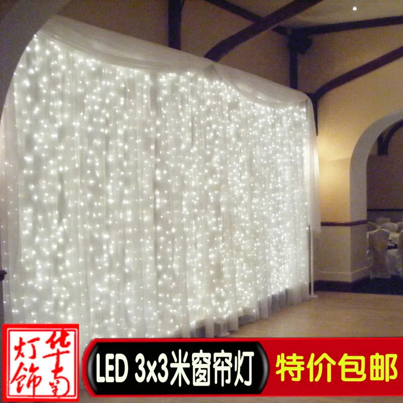 Led lights flasher lamp set 10 x 2 meters christmas waterproof waterfall light wedding curtain