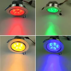 Luz descendente LED de colores, lámpara de techo de 3W, 5W, 7W, 9W, AC230V, cambio de bombilla de Panel empotrado para luces de pared de pasillo