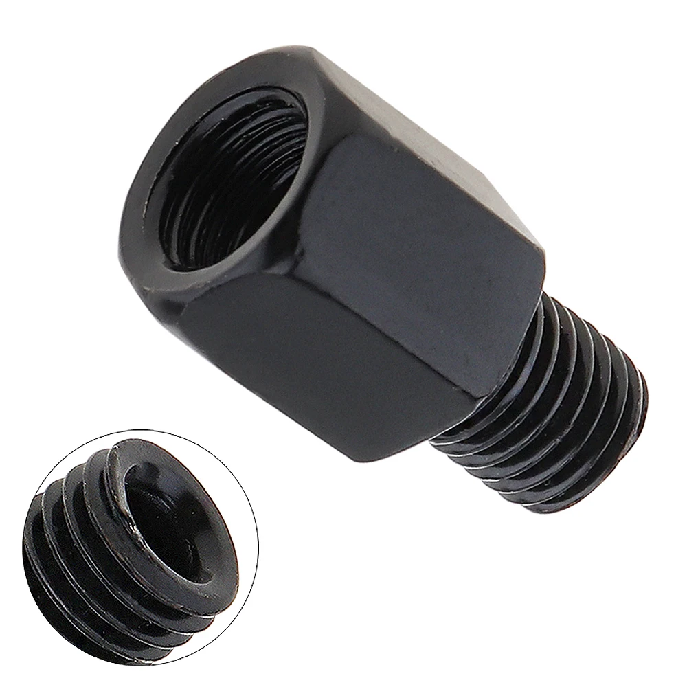 1 Pcs Black Motorcycle Rear Mirror Adapters 10MM  8MM Clockwise Anti-clockwise Right Left hand thread Changing Screw