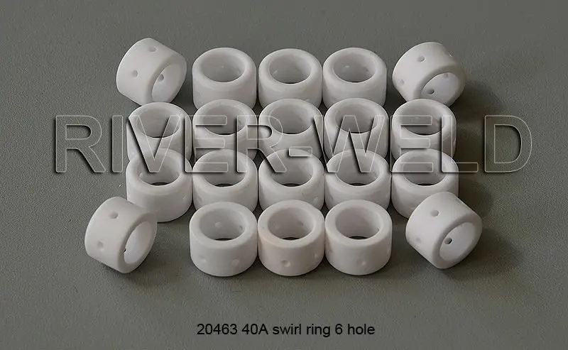 20pcs PT-31XL เครื่องตัดพลาสม่าไฟฉาย Swirl Baffle 6 หลุมแก๊สแหวน 20463