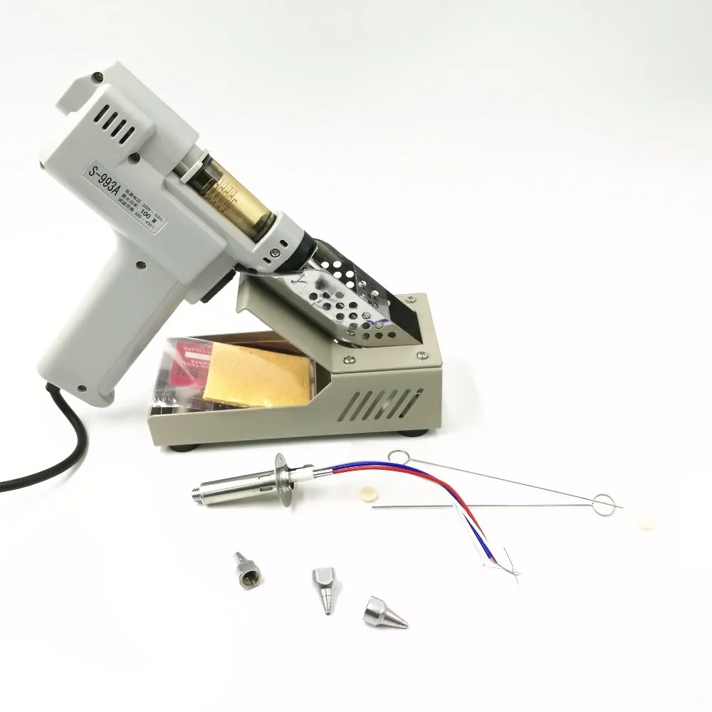 

110V/220V Desoldering Gun Electric absorb gun S-993A Electric Vacuum Desoldering Pump Solder Sucker Gun 100W